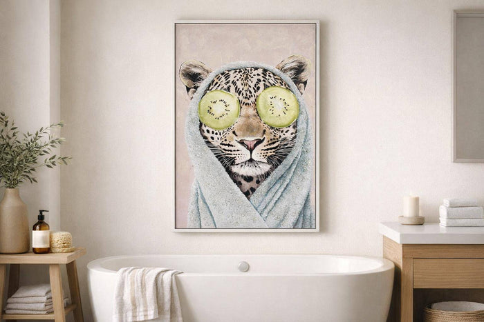 Spa Retreat II Hand-Embellished Canvas With Rocks In Frame - Pink / Blue