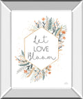 Spring Blooms VI By Laura Marshall - Mirror Framed Print Wall Art - White