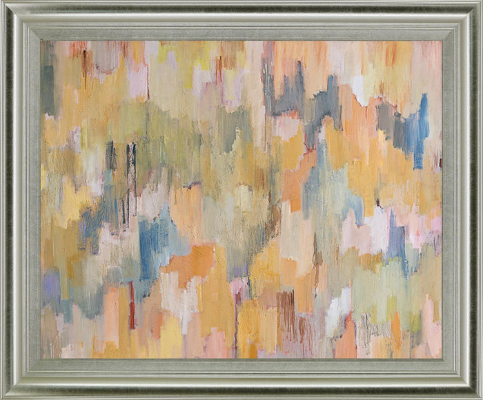 Sunlit Echo - 28" x 34" Framed Wall Art - Beige