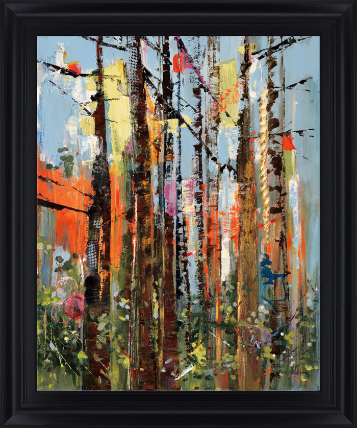 Sunlit Thicket - 28" x 34" Framed Wall Art - Green