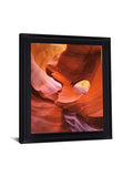 Sunlit Veins - 28" x 34" Framed Wall Art - Orange