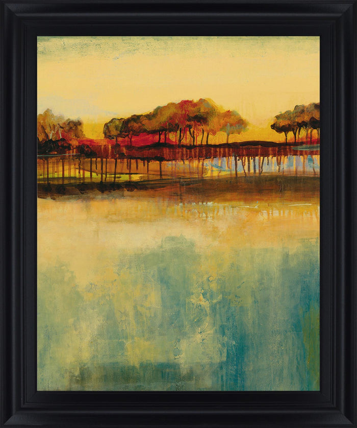 Sunrise Reflection - 28" x 34" Framed Wall Art - Yellow