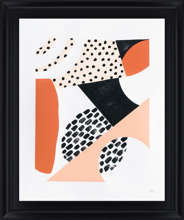 Terracotta Motion - 28" x 34" Framed Wall Art - Orange
