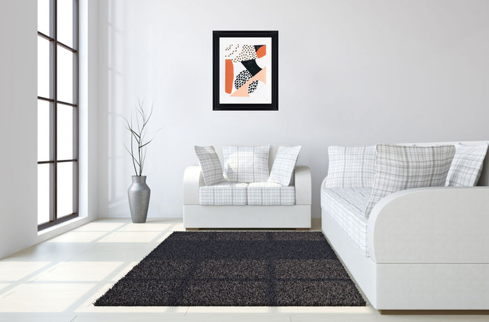 Terracotta Motion - 28" x 34" Framed Wall Art - Orange