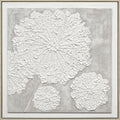 "Textured Elegance I" Hand-Painted Canvas In Frame - Neutral / Gray