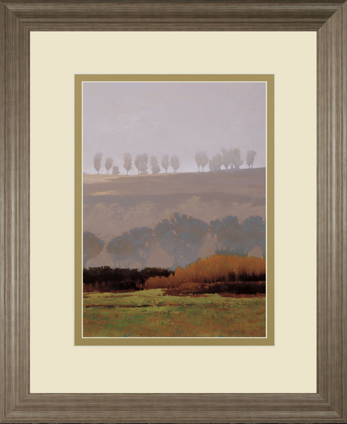 Trees Above The River By M. Bohne - Framed Print Wall Art - Light Brown
