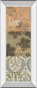 Uplift I By Vision Studio - Mirror Framed Print Wall Art - Light Brown