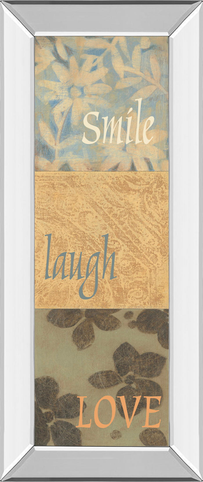 Uplift Il By Vision Studio - Mirror Framed Print Wall Art - Light Brown