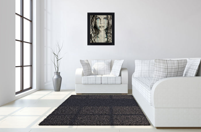 Vision - 28" x 34" Framed Wall Art - Dark Gray