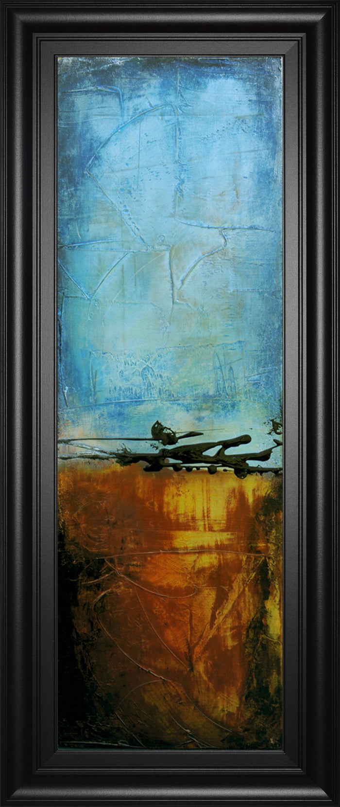 West Side Affair Il By Erin Ashley - Framed Print Wall Art - Light Blue