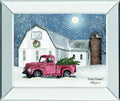 Wintry Weather By Billy Jacobs - Mirror Framed Print Wall Art - Dark Gray